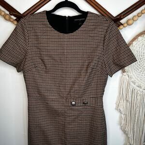 Banana Republic Tartan Career Knee Length Dress